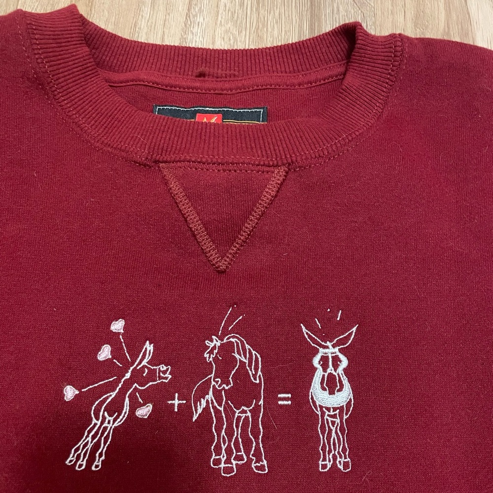 Funny Graphic Embroidered Crewneck